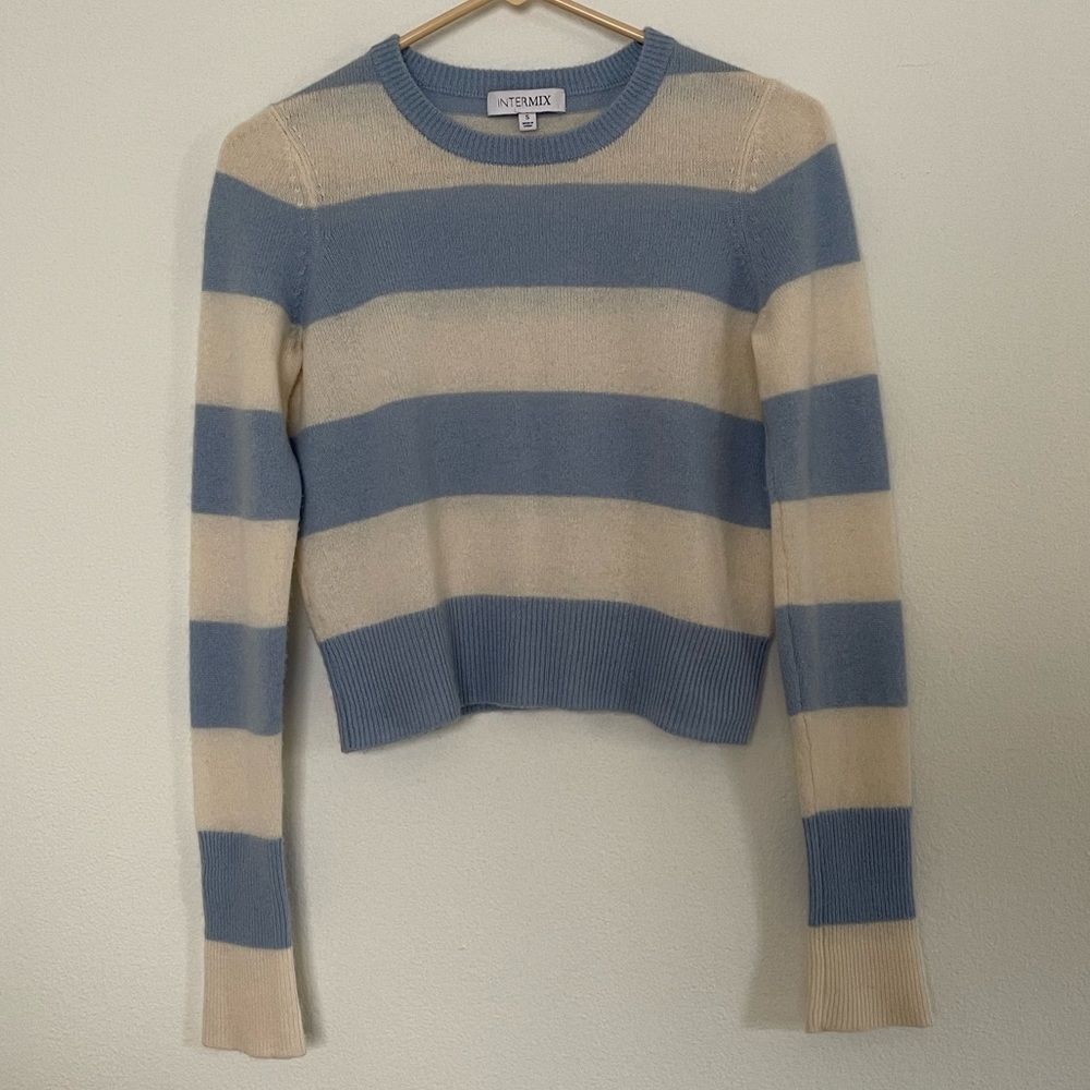 Intermix 100% cashmere cropped sweater